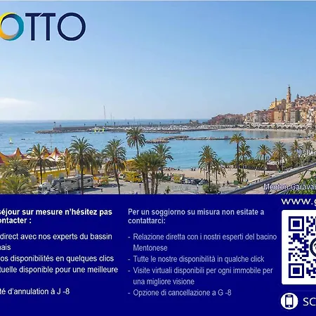 Апартаменты Menton: 3p Avec Terrasse, Parking, Proche Plages Et Centre - Fr-1-196-230