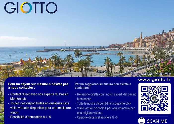 Апартаменты Menton: 3p Avec Terrasse, Parking, Proche Plages Et Centre - Fr-1-196-230
